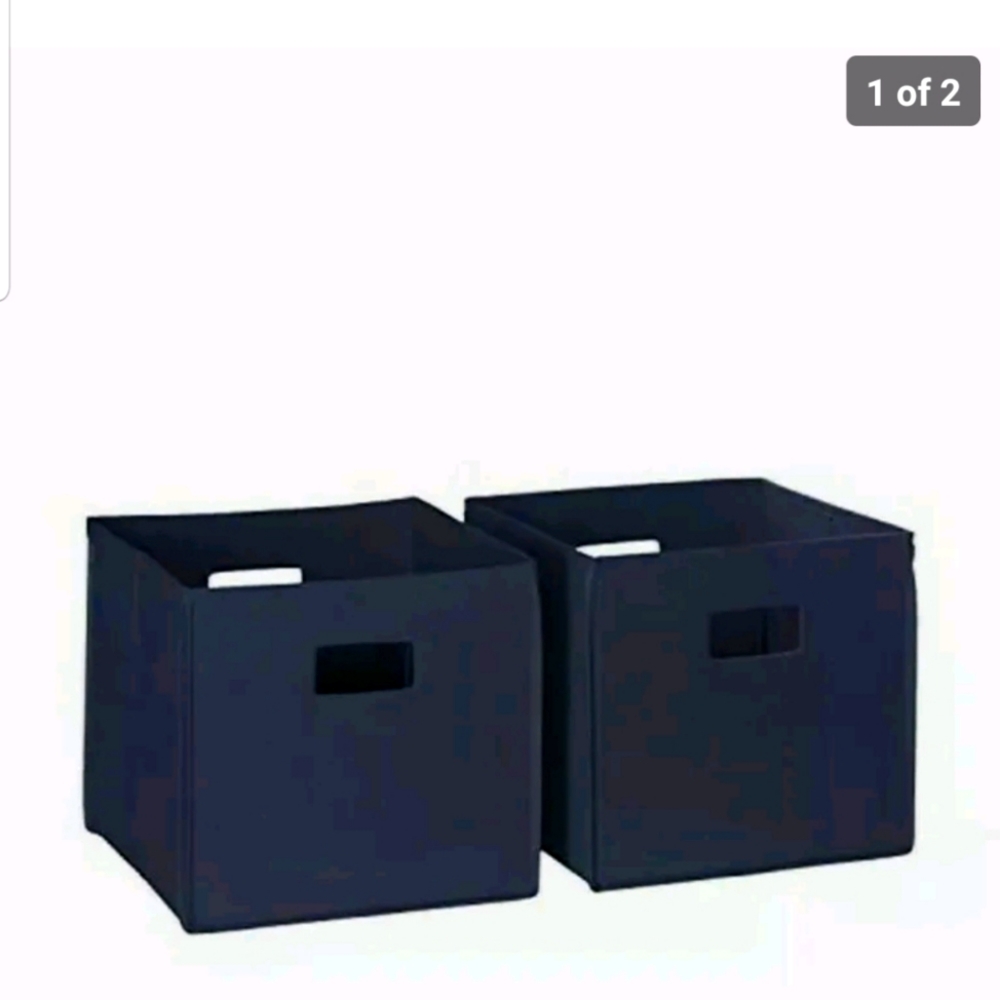 2 piece folding storage bin set